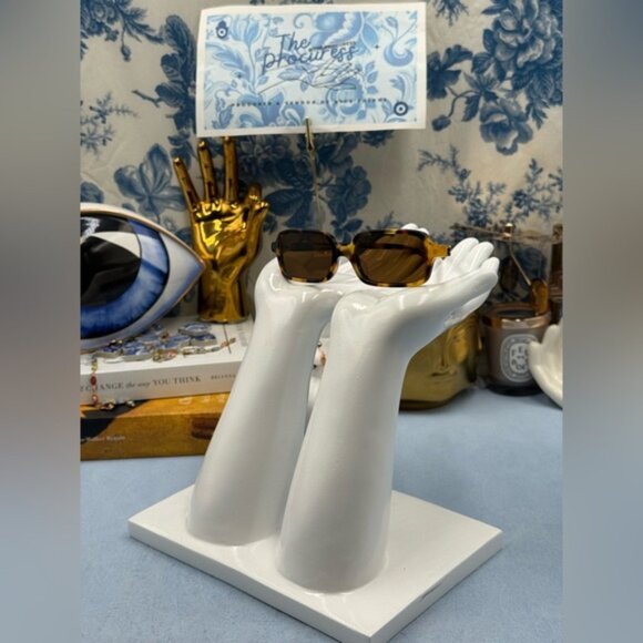 🆕 MIU MIU 🧿 NWOT Miu Regard Rectangular Sunglasses, Tortoiseshell, Beige Lens - Picture 5 of 16